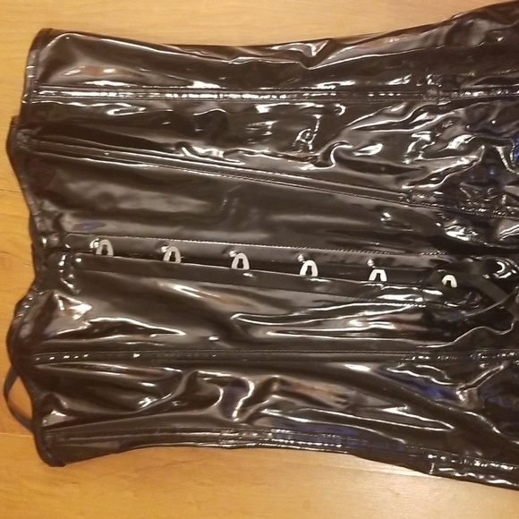 Kinky Black Strapless Latex Dress - Picture 2 of 3